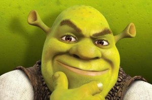 Create meme: Shrek memes, Shrek on the avu, brooding Shrek