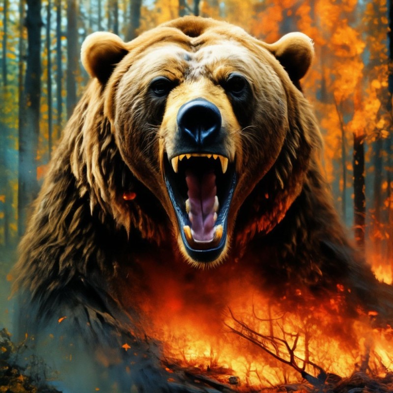 Create meme: angry bear, The angry bear, grizzly bear angry