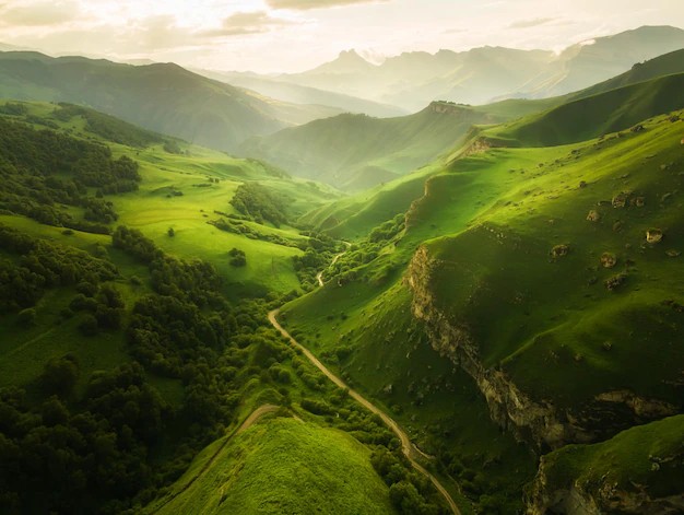 Create meme: nature of georgia, girl , mountains nature 