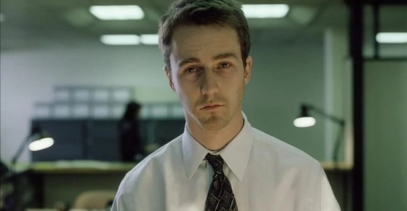 Create meme: Edward Norton meme, meme fight club , Edward Norton fighting