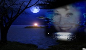 Create meme: harvest moon, Sylvia moon, wishes good-night to her beloved in verse