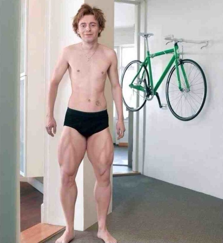 Create meme: cyclists legs, a wrestler with skinny legs, inflated legs in teenagers
