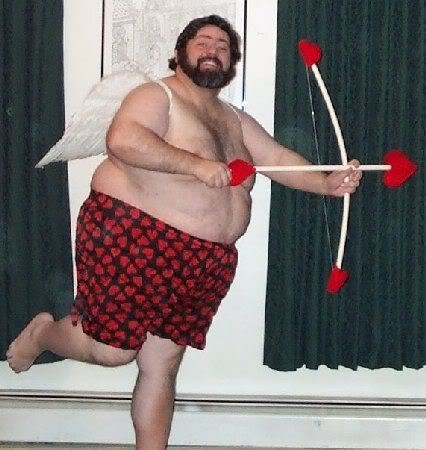 Create meme: valentines are funny, Cupid the man, Funny cupid