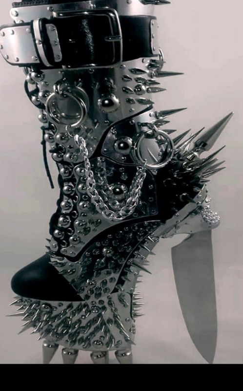 Create meme: shoes , shoes with spikes mistress, boots with spikes