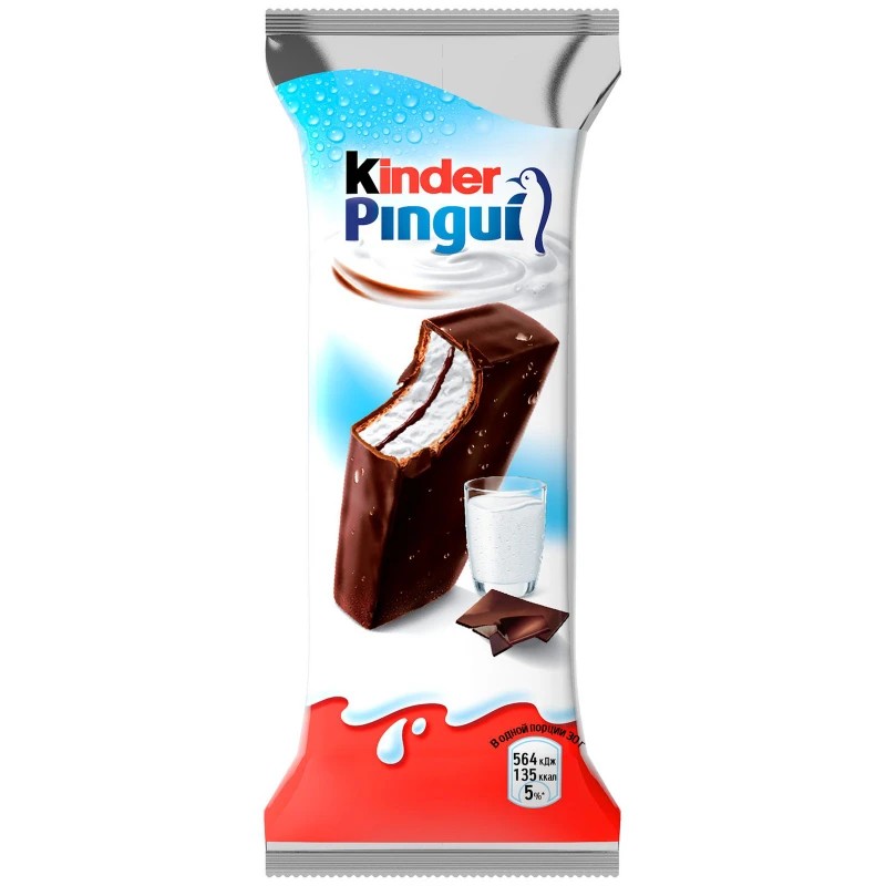 Create meme: kinder penguin chocolate, 30g sponge cake pingui kinder, kinder pingui cherry cake 30g