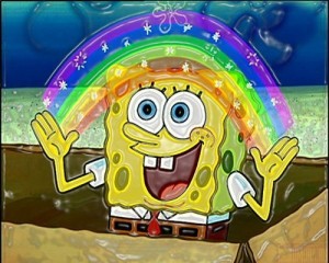 Create meme: Spongebob Rainbow