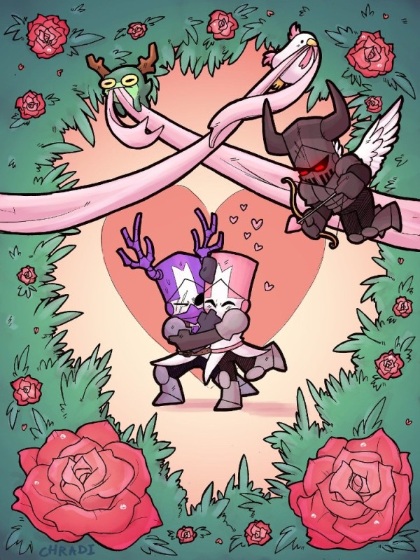 Create meme: Castle Crashers Pink Knight, castle crashers, Castle Crashers Purple Knight