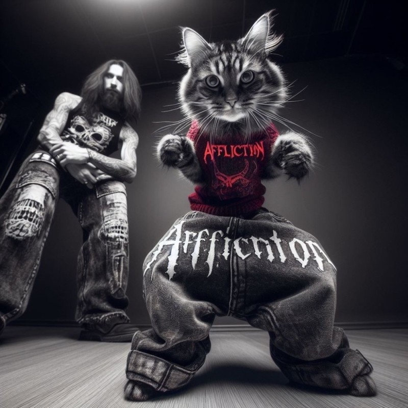 Create meme: cat punk rock, cat , boxing cat