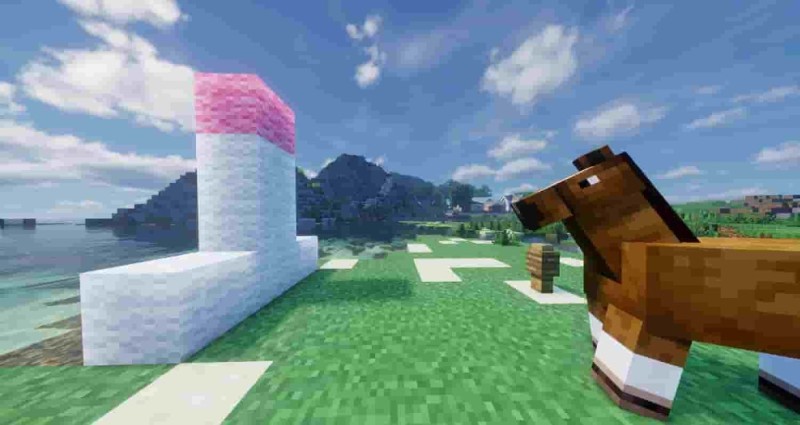 Create meme: horse minecraft, a horse in minecraft, minecraft horse