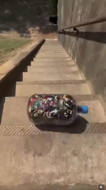 Create meme: plastic bottle, bottle , stairs in a bottle