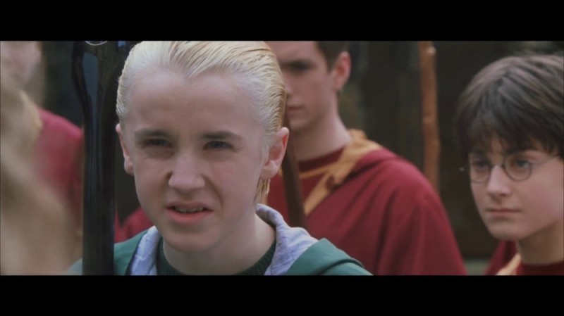 Create meme: Draco Malfoy is a mudblood, harry potter draco malfoy, draco malfoy tom Felton