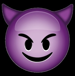 Create meme: smiley demon APG, purple smiley with horns png, evil smiley face purple