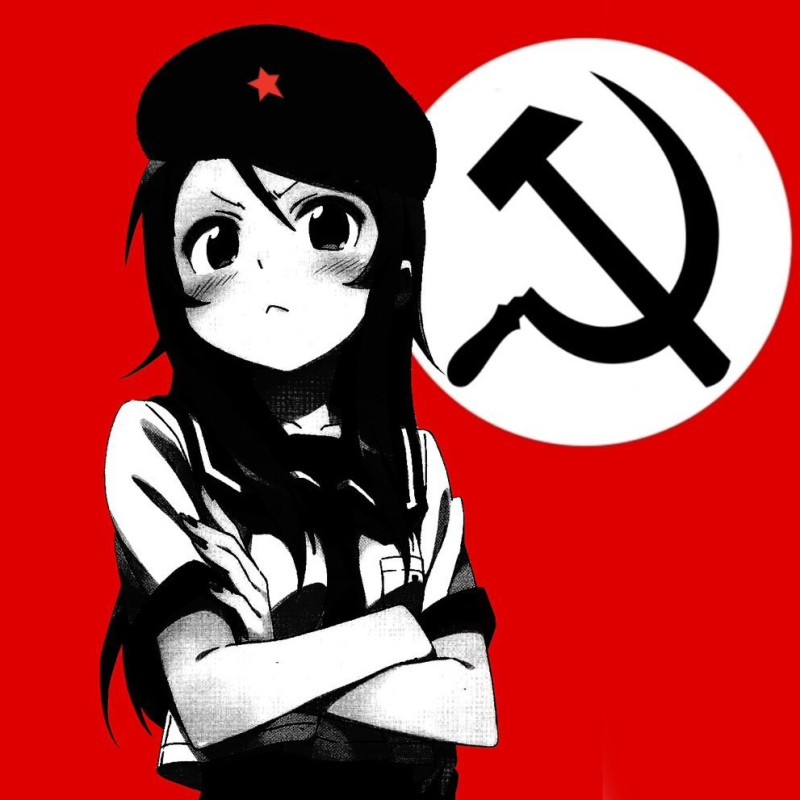 Создать мем: коммунист аниме, аниме тянка советский союз, коммунизм аниме