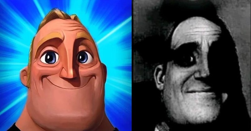 Создать мем: mr incredible meme canny, лица мистера исключительного, мистер исключительный мем радостные лица