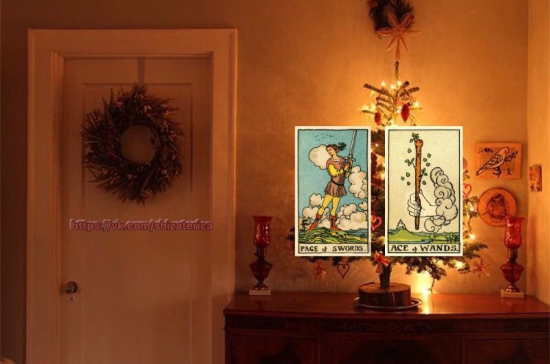 Create meme: Christmas decor, The page of swords Waite, interior