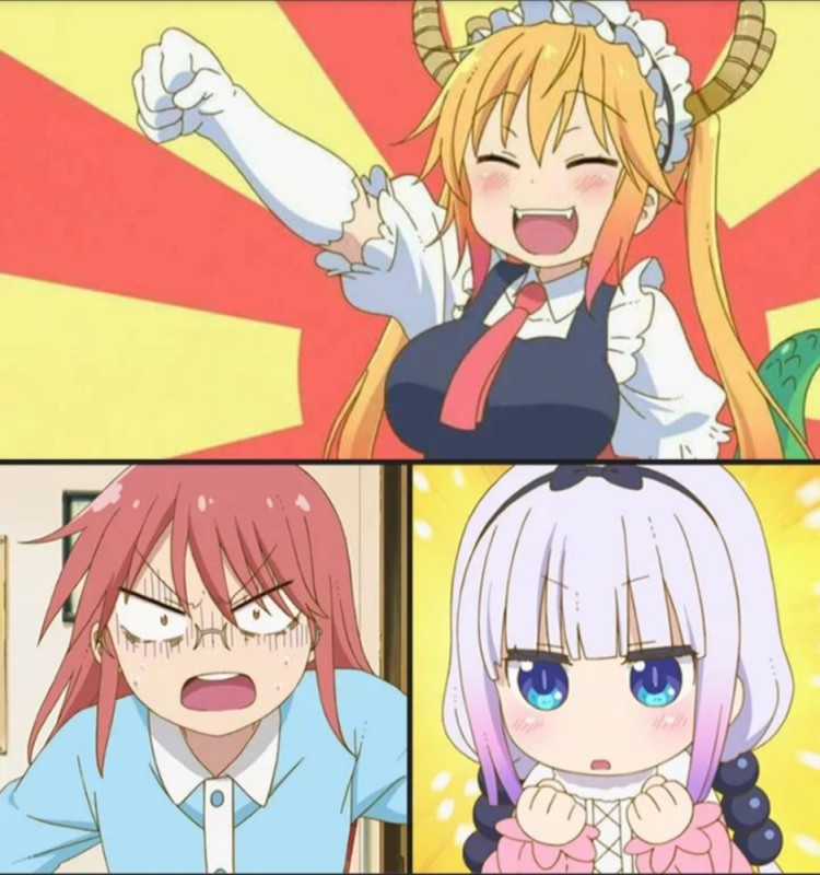 Create meme: kobayashi's maid, the maid dragon of Kobayashi, kobayashi toru