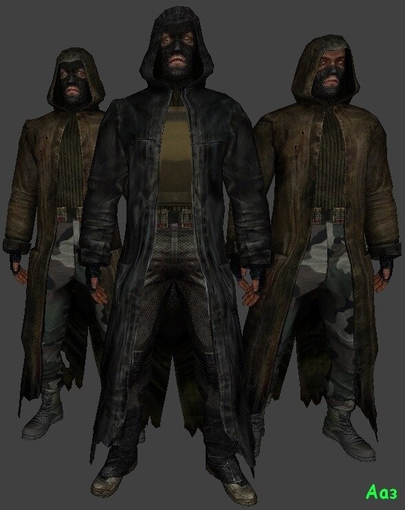 Create meme: Stalker gang bandits, The leather cloak of the bandit stalker, Stalker bandits cheeky biki