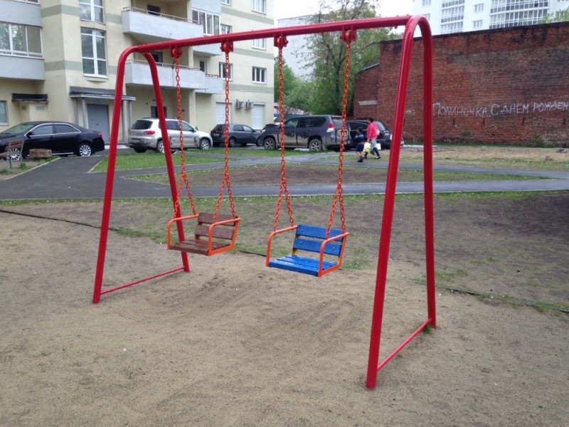 Create meme: playground swing, children's outdoor metal swing, swing on the playground