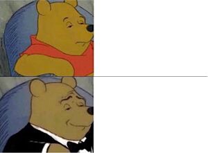 Создать мем: винни пух мемы, winnie the pooh meme, винни пух в смокинге