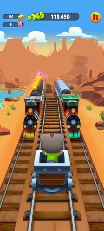 Create meme: the run for the gold , the very first version of the subway surf game, subway surfers