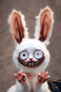Создать мем: бешеный заяц, сумасшедший заяц, злой заяц