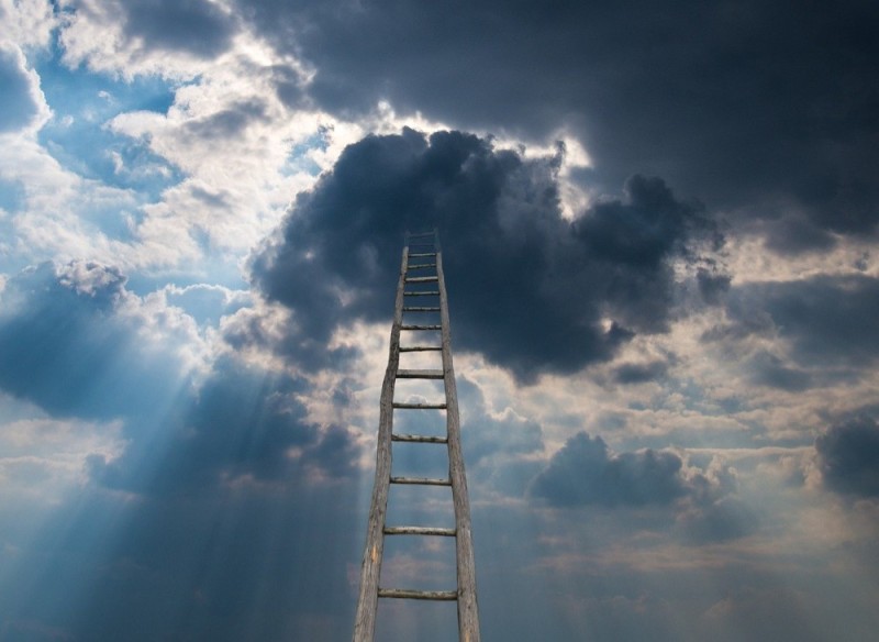 Create meme: stairs up, stairway to heaven, stairway to the clouds