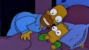 Create meme: Homer, Homer and Bart meme, Homer and Bart