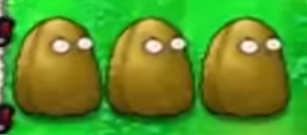 Create meme: plants vs zombies 2 stenoreh, potatoes from a plant against zombies, nut from a plant against zombies