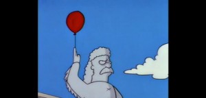 Создать мем: hang in there simpsons, симпсоны 14 февраля, советский мультфильм про пришельца и художника