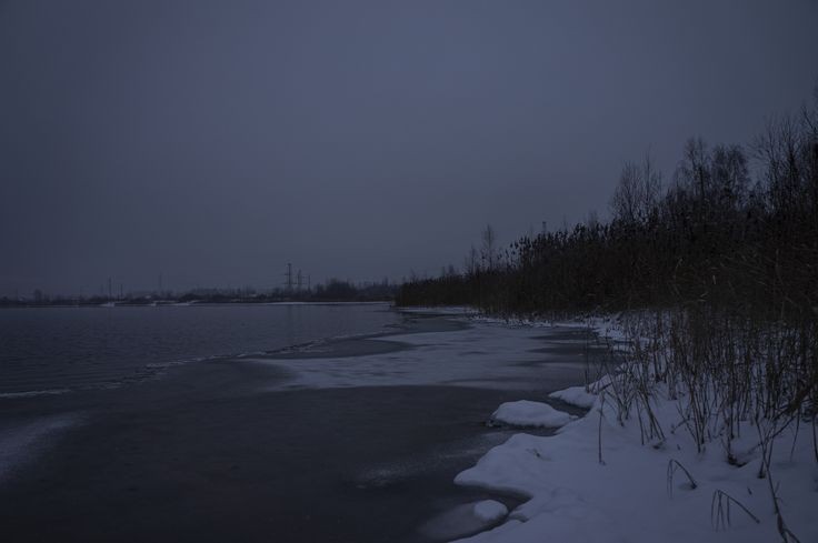 Create meme: The Uka River, The Baltic Sea in the fog, winter landscape