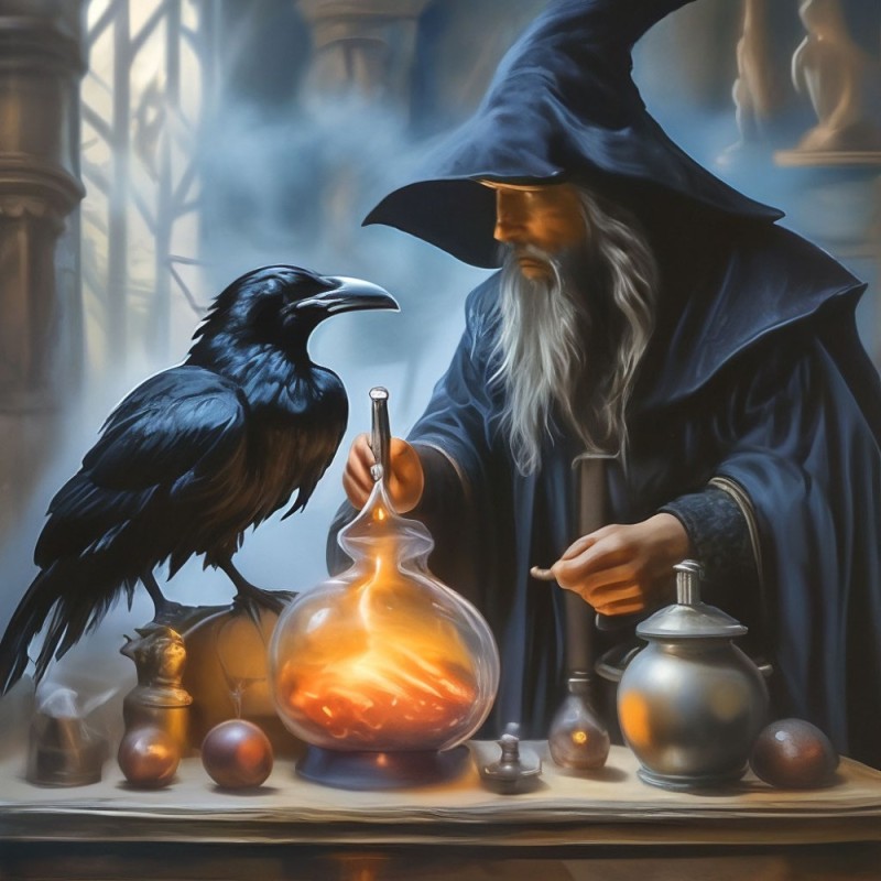 Create meme: witch potion, the old wizard, The witch is brewing a potion