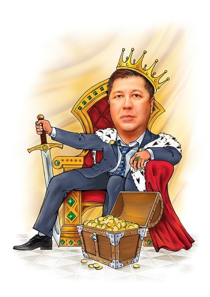 Create meme: the king on the throne drawing, caricature of the tsar, the king on the throne drawing