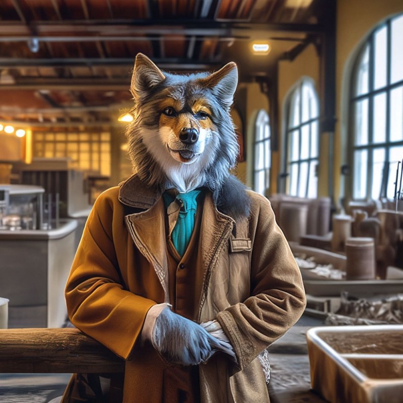 Create meme: wolf in a suit, anthropomorphic wolf, the wolf man