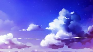 Создать мем: рисунки неба, аниме небо, аниме фон пейзаж облака