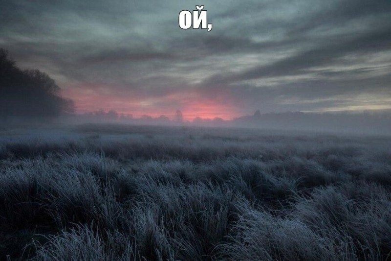 Create meme: landscapes nature, Into the fog, fog in the steppe