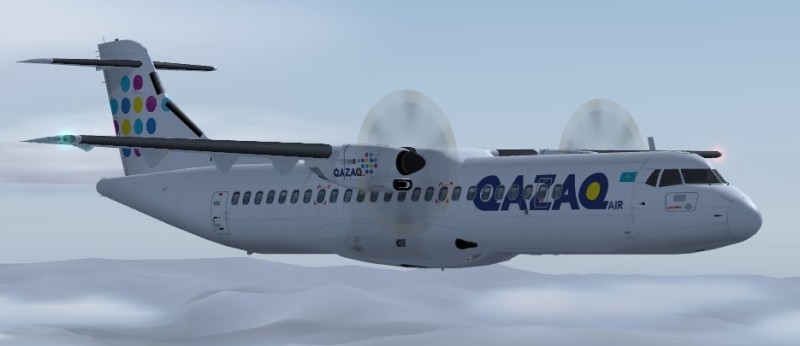 Create meme: qazaq air aircraft, dash 8 q400 qazaq air, Kazakh air