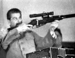 Create meme: Stalin with a rifle , Stalin with the mosin rifle, sniper vasily zaitsev
