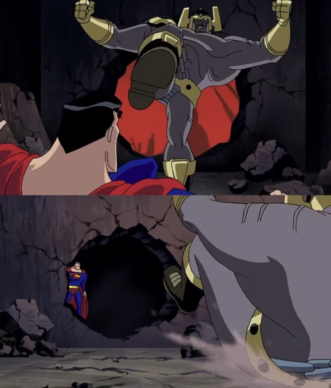 Create meme: Batman vs Superman animated series, Batman is a brave and brave superman, dc justice league