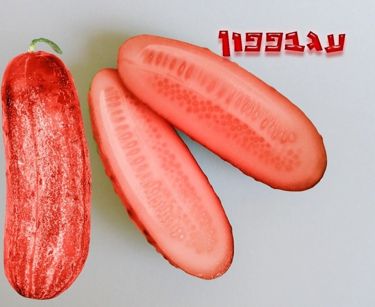 Create meme: red cucumber, pink cucumber, cucumber 