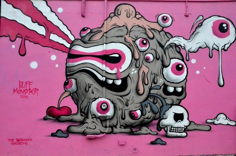 Create meme: graffiti-style monsters, graffiti monsters, street art graffiti