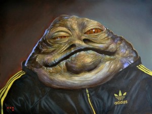 Create meme: star wars Jabba, a toad from star wars, Jabba The Hutt