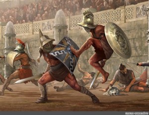 Create meme: gladiators of ancient rome, gladiators game, roman gladiators