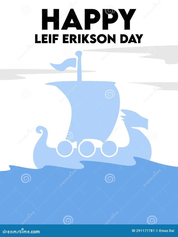 Create meme: leif erikson day, happy columbus day, Vikings ship