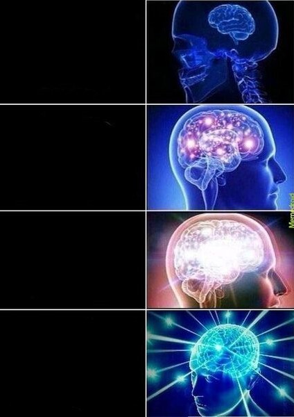 Create meme: meme glowing brain, brain meme, the overmind meme