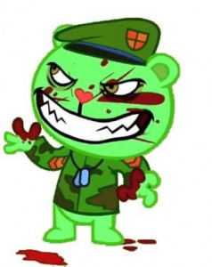 Создать мем: флиппи ехе, кадры флиппи хэппи три френдс, happy tree friends флиппи злой