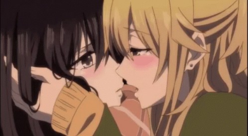 Create meme: moments from the anime , citrus anime kiss, anime