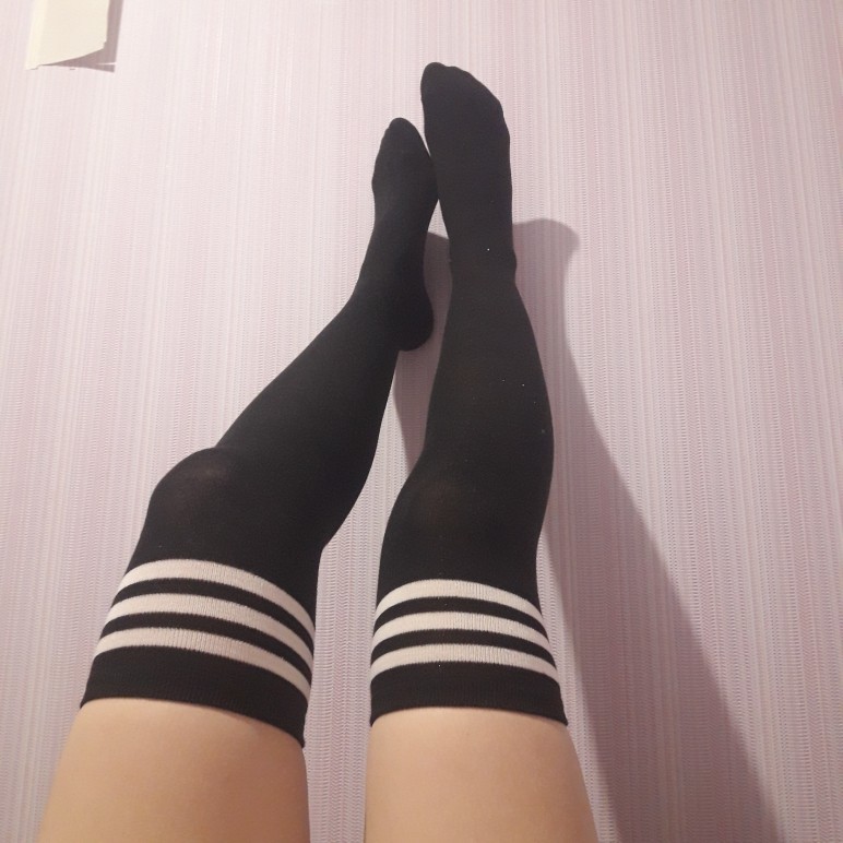 Create meme: socks , women's knee socks, knee socks with stripes