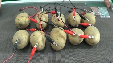 Create meme: potatoes with wires, potato battery, potato battery