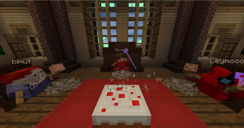 Create meme: The throne room of Minecraft 1.6.1, minecraft mod, casinos in minecraft