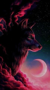 Create meme: pictures of two wolves in space, pictures of the mystic wolves, wolves fantasy